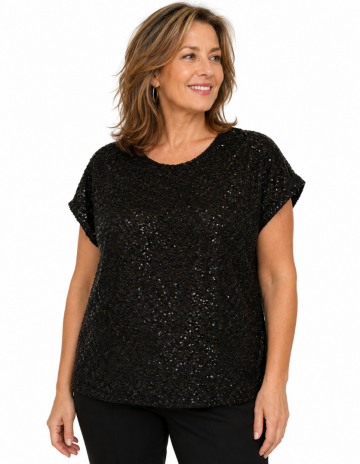 Black glitter model