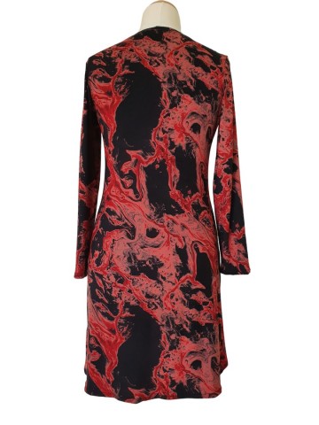 Lava rood jurk achter1