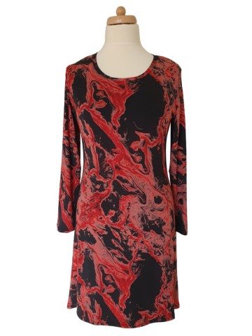 Lava rood jurk voor1