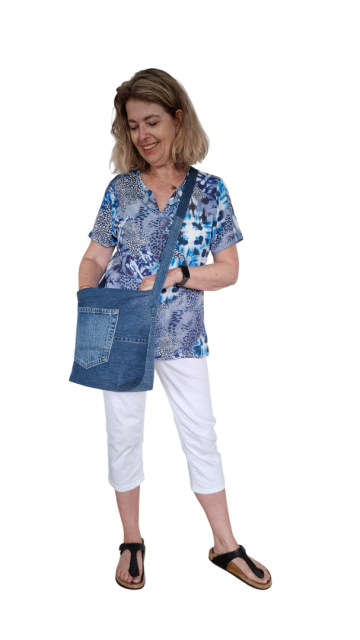 Marjolijnblauwshirt en tas