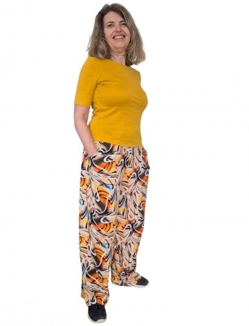 Zomerbroek modelgeel opzij